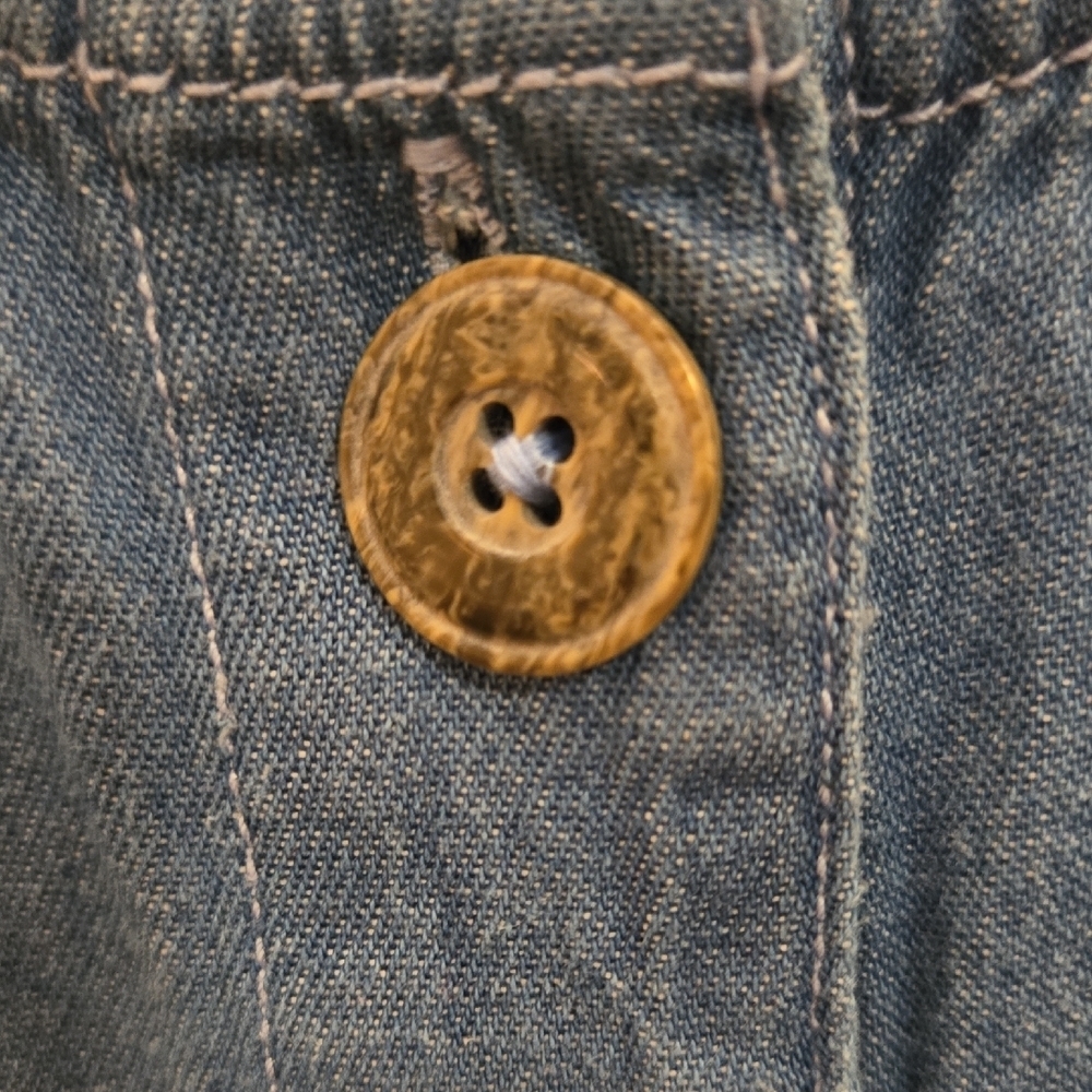 Vtg Blair Denim Blue Button-Down Maxi Dress Or Duster. B 20 W 20 H 28 Lgth 45. - Picture 5 of 12